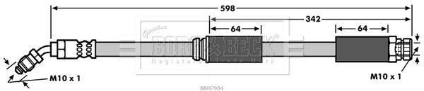 BORG & BECK Тормозной шланг BBH7904